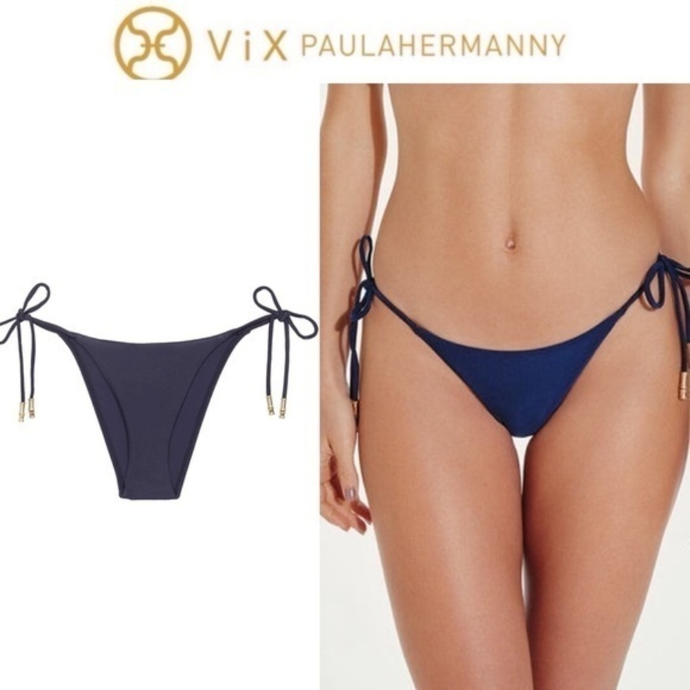 VIX Lucy Tie Navy Bikini Bottom M 110$